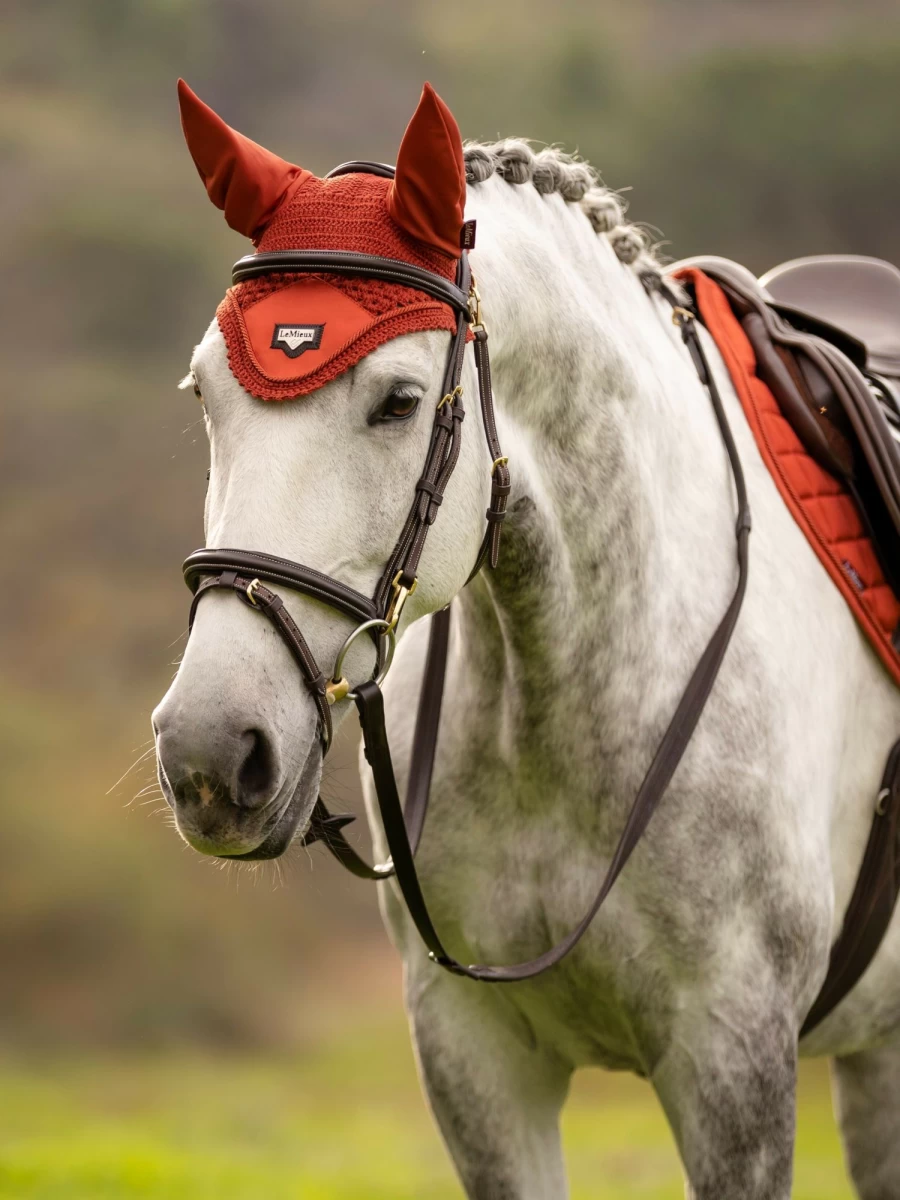 LeMieux Loire Fly Hood Sienna - Lightweight Horse Fly Sheet with UV Protection