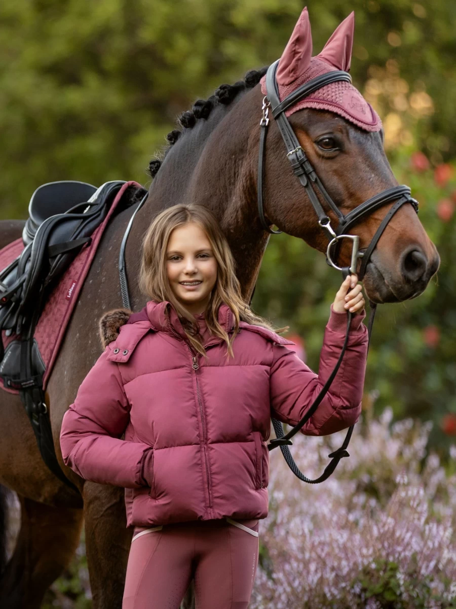 LeMieux Young Rider Gia Puffer Jacket in Orchid - Equestrian Winter Coat for Girls