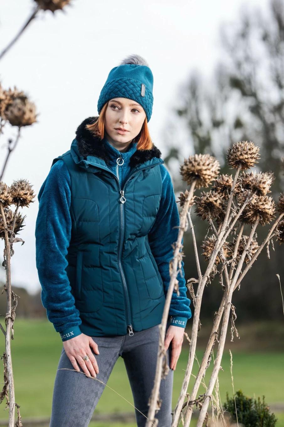 LeMieux Lola Beanie Hat - Navy Blue One Size Winter Knit Cap