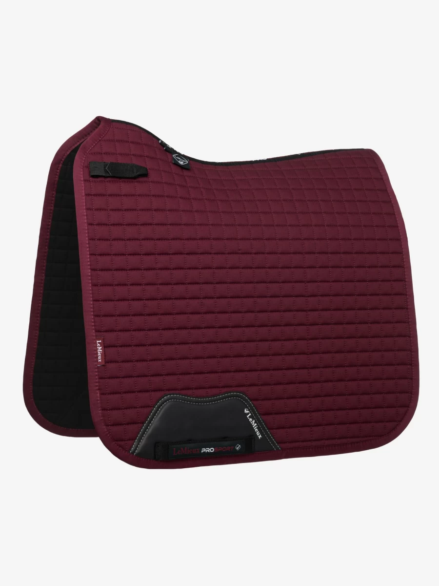 LeMieux Burgundy Cotton Dressage Square Equestrian Saddle Pad