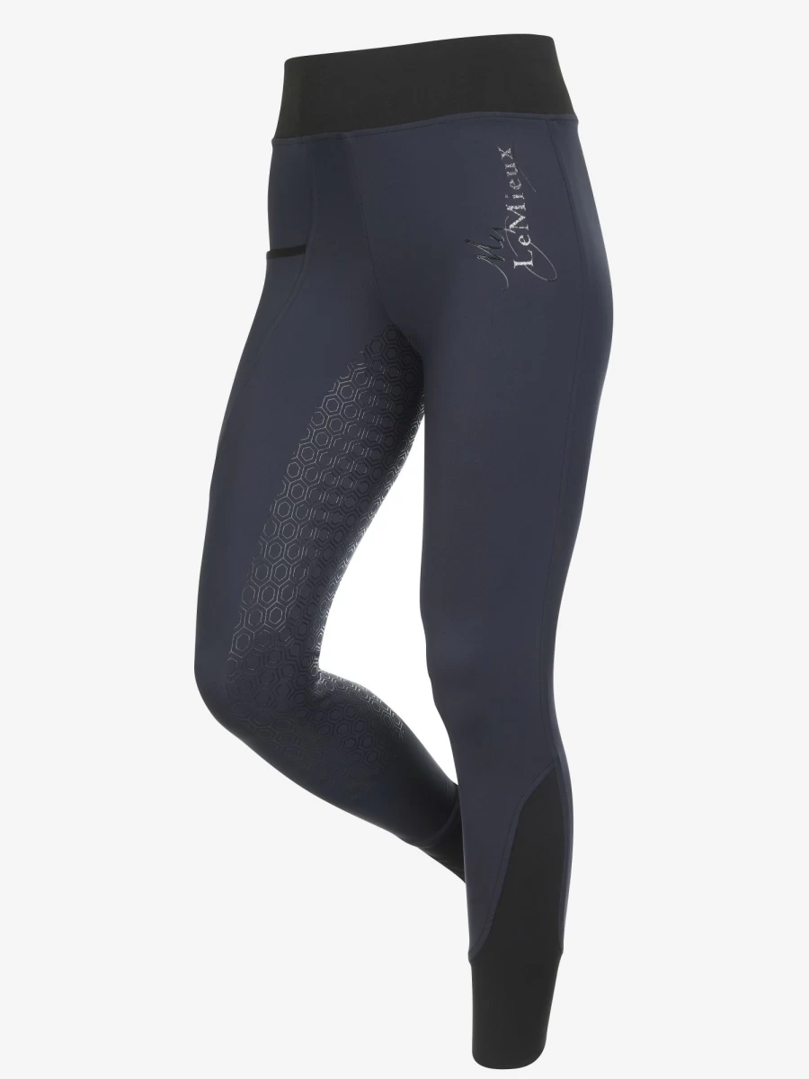LeMieux Pull On Riding Breeches in Navy - Comfortable Equestrian Trousers for Horse Riding