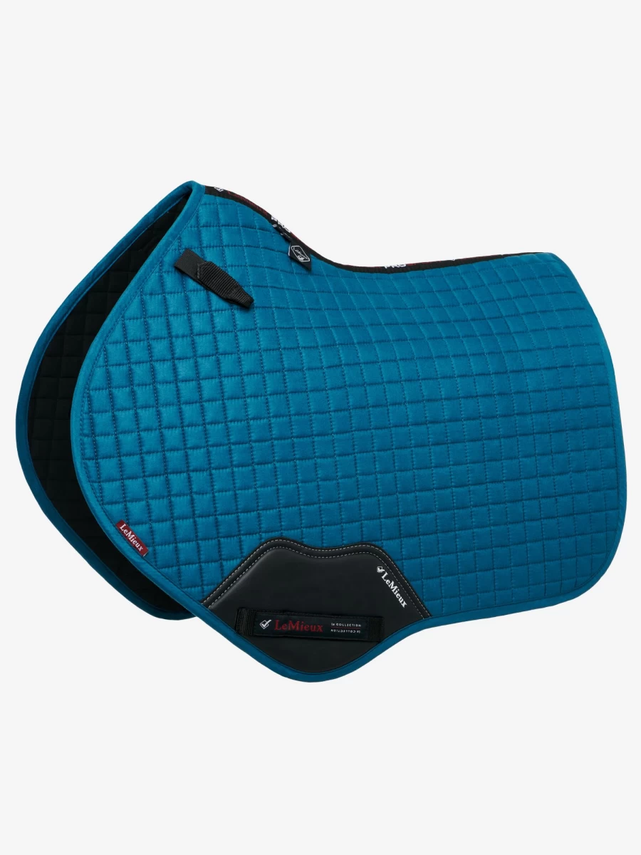 LeMieux Suede Close Contact Square Marine Saddle Pad for Equestrian Riding