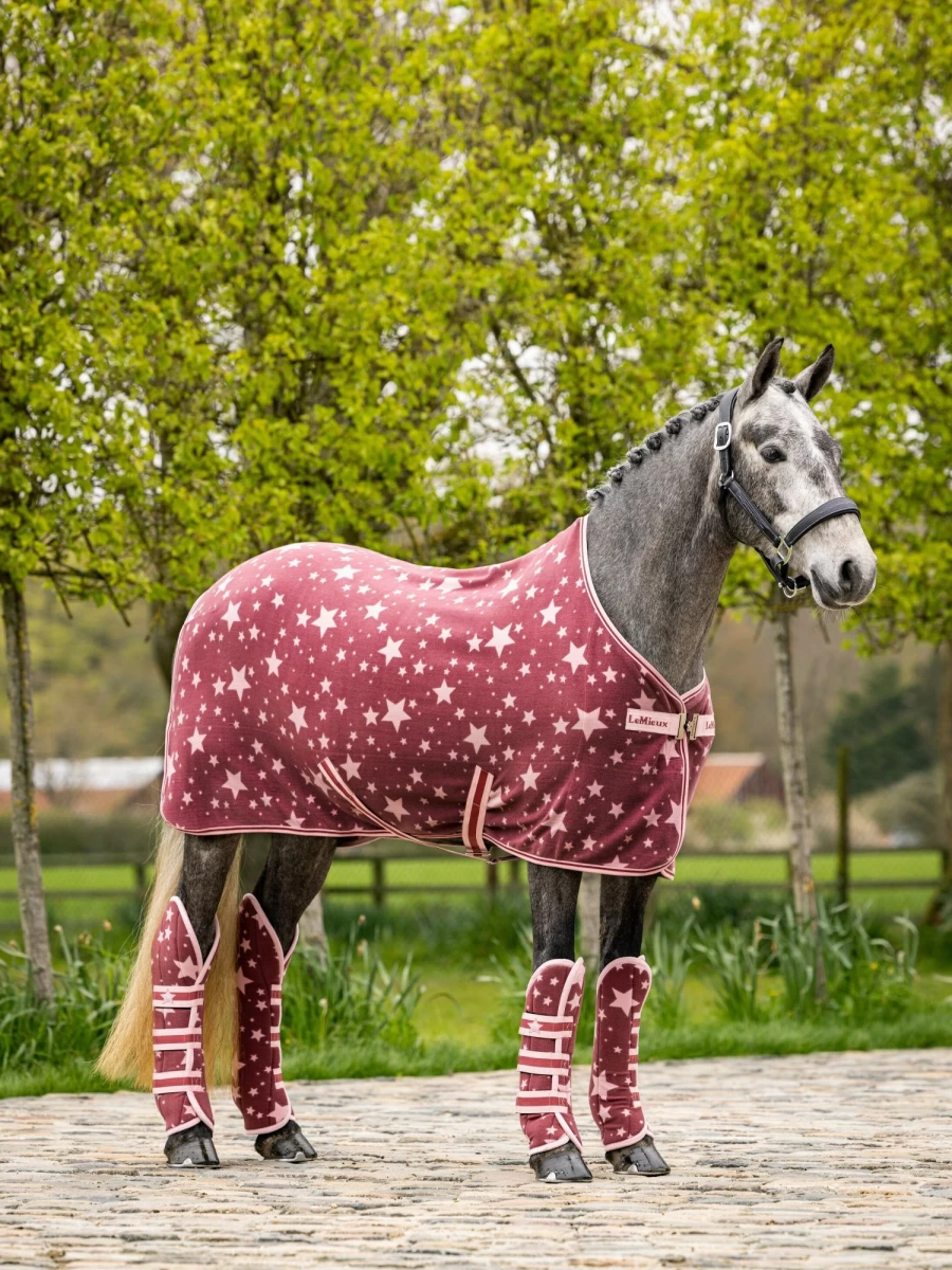 LeMieux Pony Fleece Travel Rug - Soft & Warm Orchid Color Equestrian Blanket for Horses