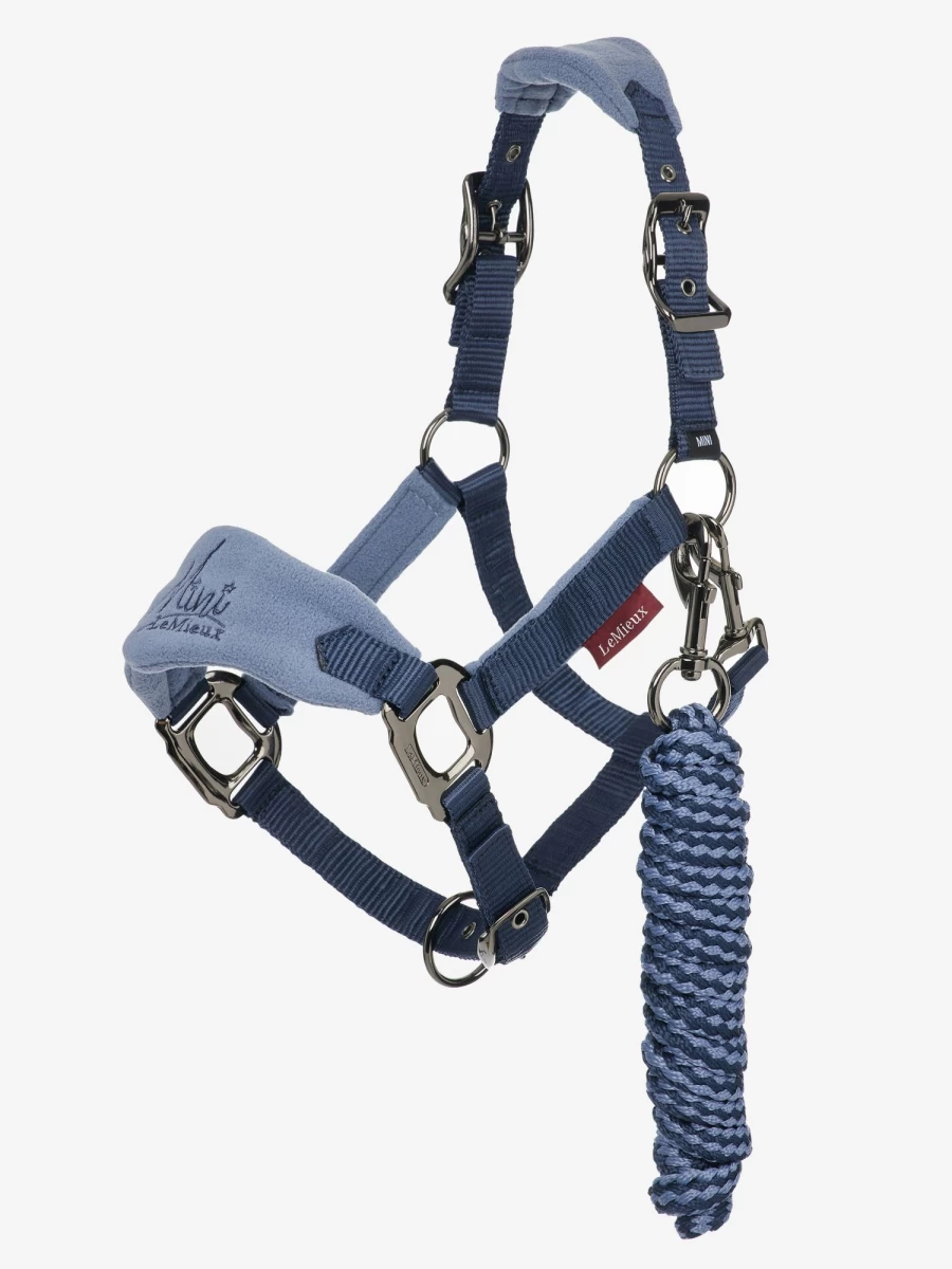 LeMieux Mini Vogue Indigo Headcollar and Lead Rope Set for Horses