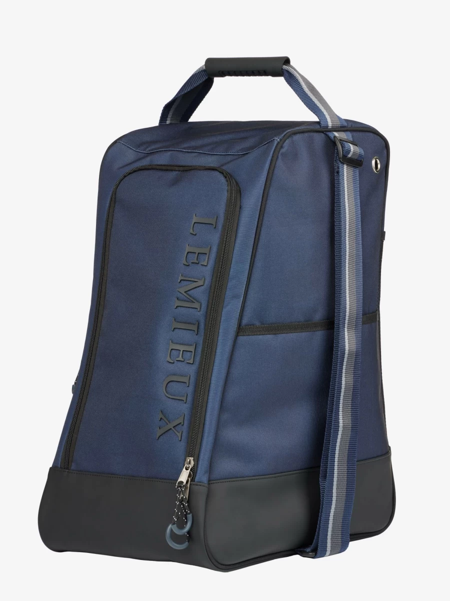 LeMieux Elite Wellington Boot Bag - Waterproof Navy Equestrian Boot Carrier for Riding & Storage