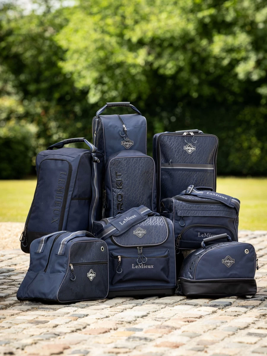 LeMieux Elite Wellington Boot Bag - Waterproof Navy Equestrian Boot Carrier for Riding & Storage