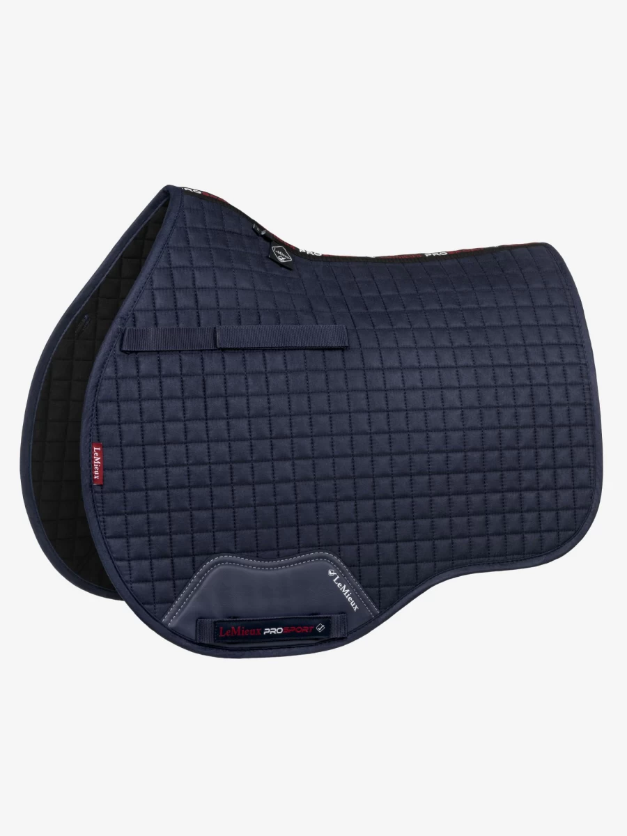 LeMieux Navy Suede Square GP Saddle Pad for Equestrian Riding