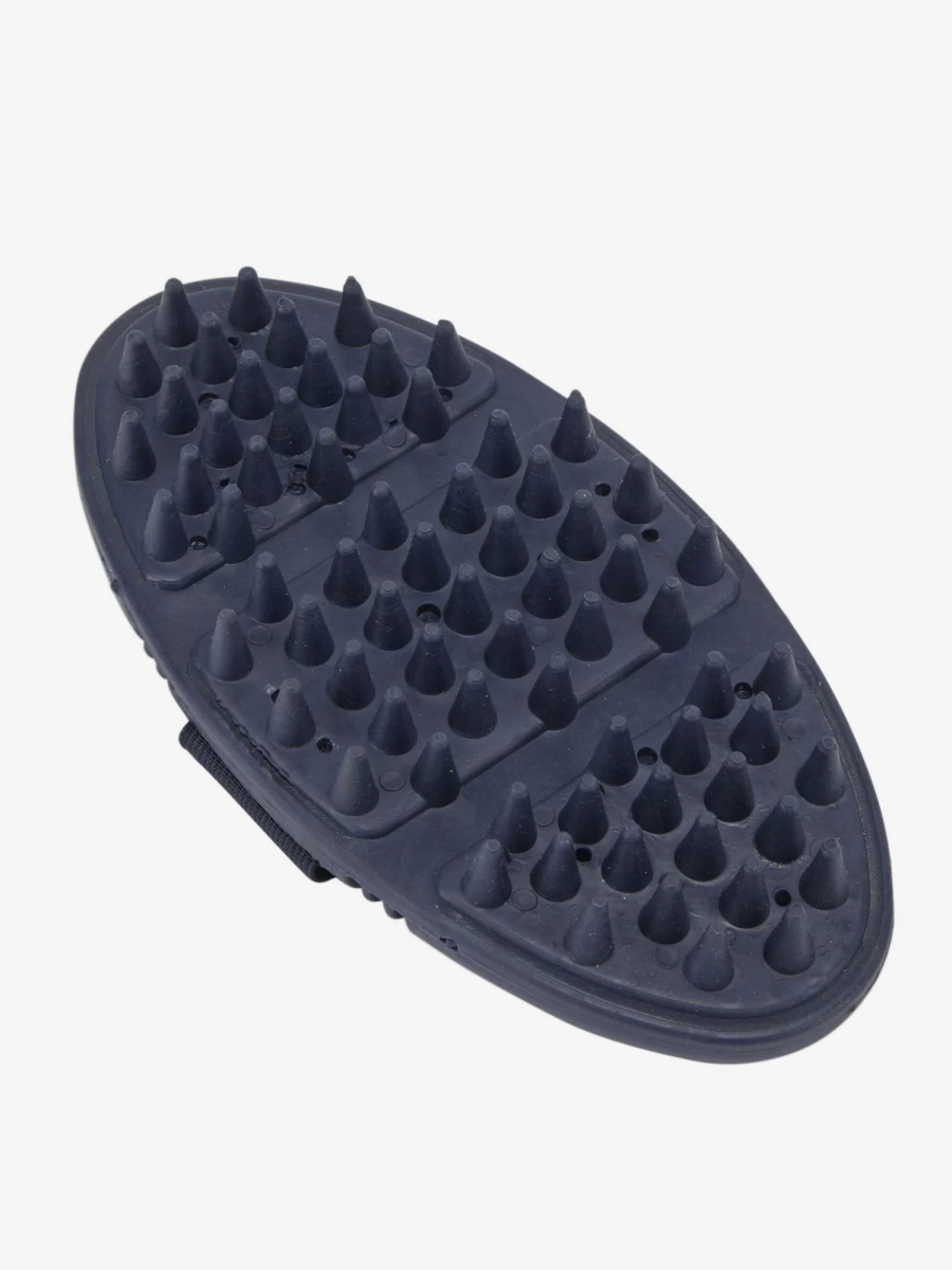 LeMieux Flexi Massage Grooming Brush for Horses - Ergonomic Navy Blue Design, One Size Fits All