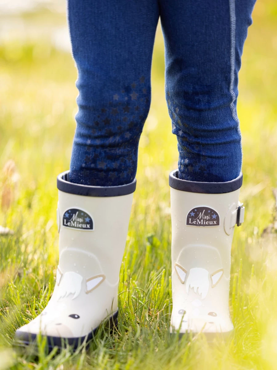 LeMieux Puddle Pals Kids Waterproof Welly Boots Palomino Equestrian Riding