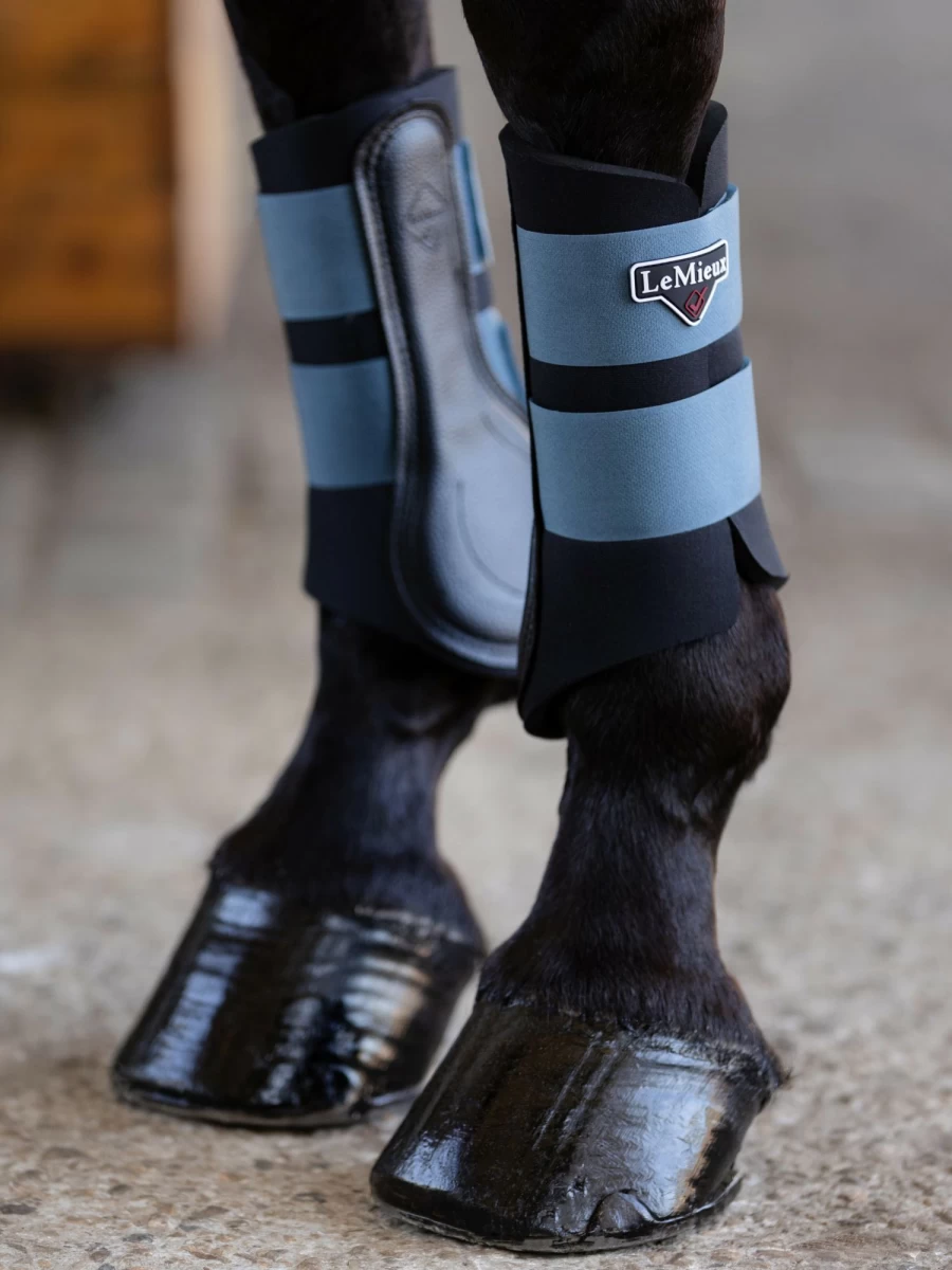 LeMieux Grafter Brushing Boots in Ice Blue – Premium Horse Boots for Protection & Style