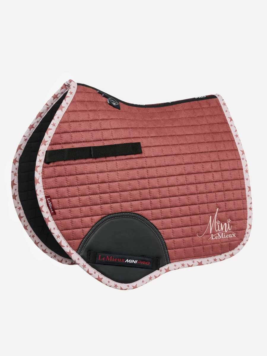 LeMieux Mini Suede Square Jump Pad in Orchid Color for Horse Training