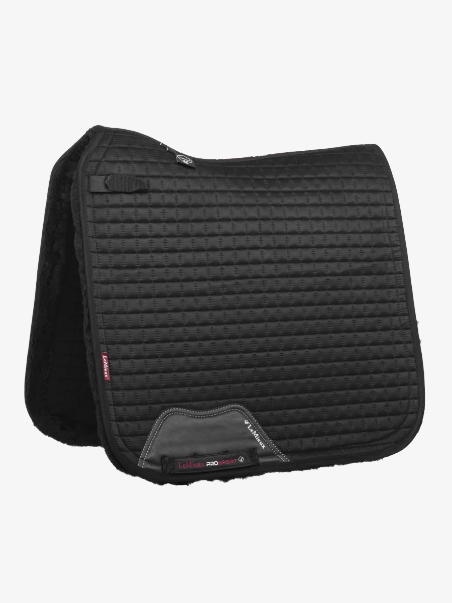 LeMieux Black Square Dressage Saddle Pad Large for Sensitive Horses