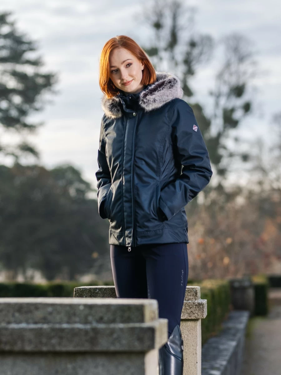 LeMieux Waterproof Navy Short Coat for Men & Women – Lightweight Outdoor Rain Jacket