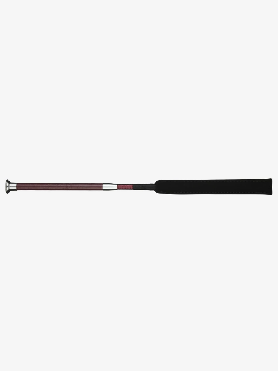 LeMieux Rhone Pro Baton Whip in Burgundy - One Size Equestrian Training Whip