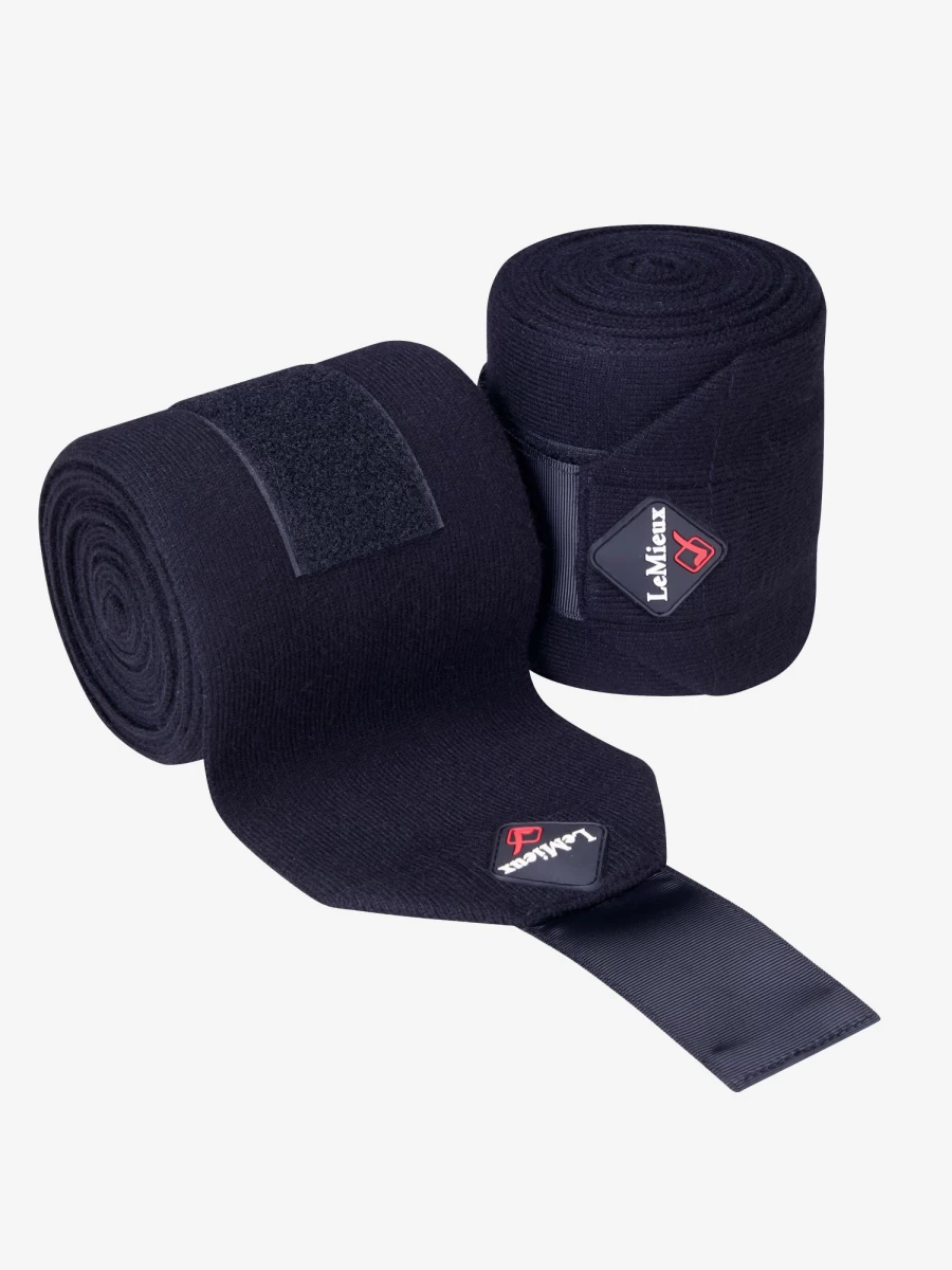 LeMieux Stable Bandages - Navy Blue Horse Leg Wraps - One Size Fits All - Premium Support & Protection