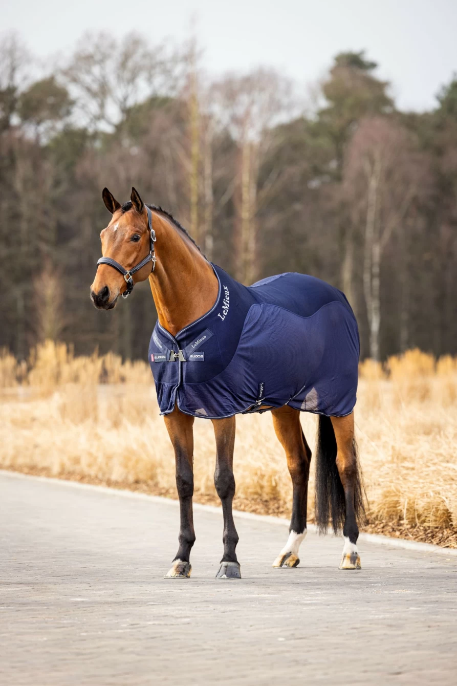 LeMieux Navy Mesh Sports Cooler Rug - Breathable & Lightweight for Outdoor Activities