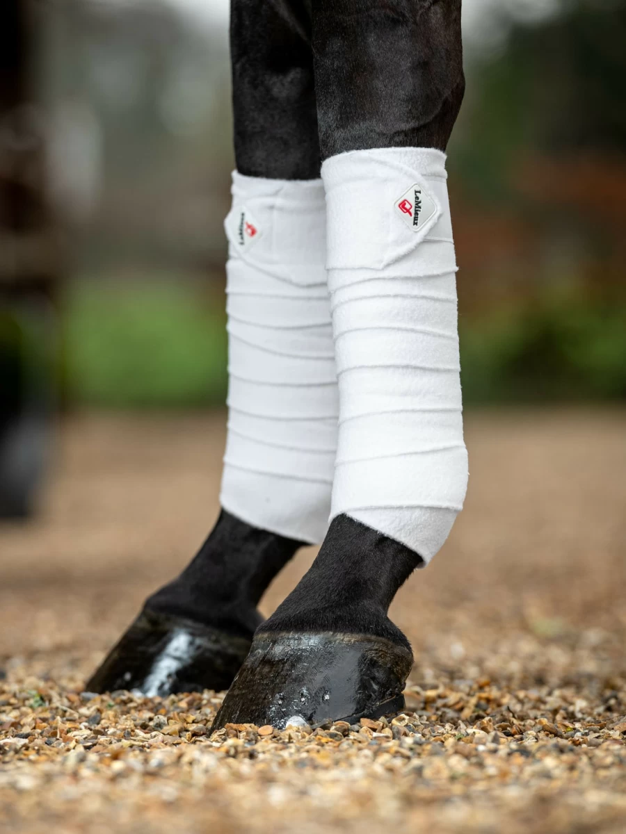 LeMieux Classic White Polo Bandages for Horses – Premium Equestrian Sports Wrap