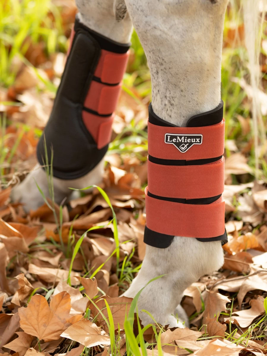 LeMieux Grafter Brushing Boot Sienna - Horse Leg Protection for Training & Competition