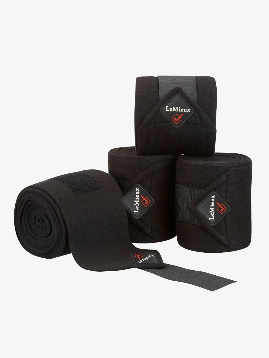 LeMieux Classic Black Polo Bandages for Horses – Premium Sports Protection