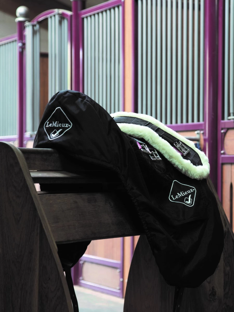 LeMieux Black Dressage Saddle Cover - One Size Fits All, Premium Equestrian Protection
