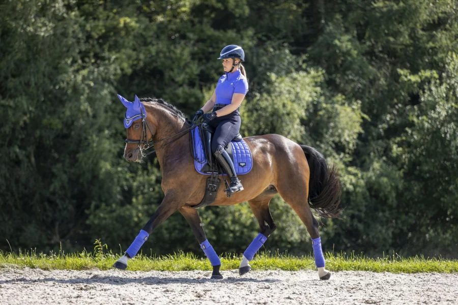 LeMieux Loire Classic Dressage Square Equestrian Pad in Bluebell - Premium Horse Riding Accessory