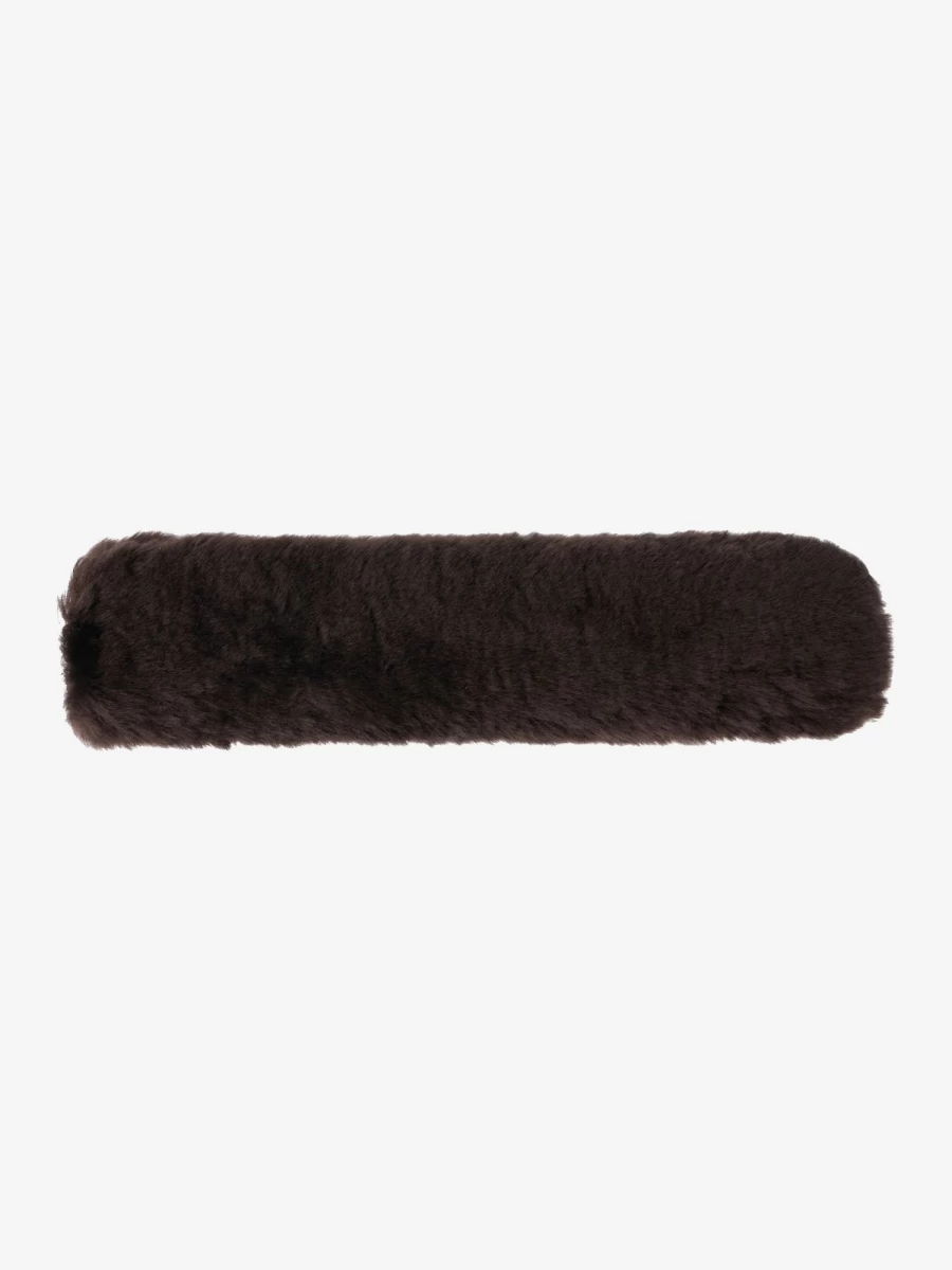 LeMieux Simuwool Noseband Cover - Brown, One Size, Horse Riding Accessory