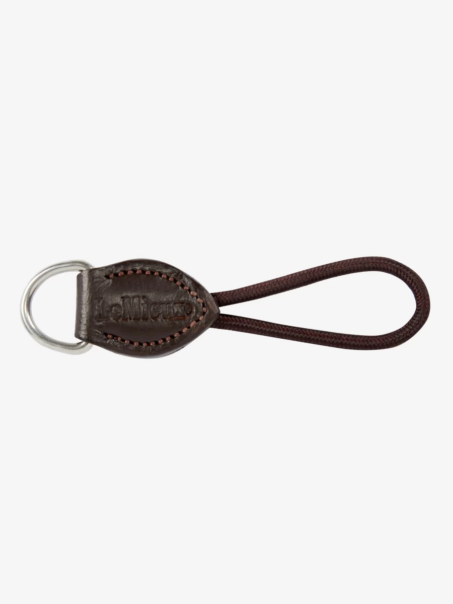 LeMieux D-Ring Extender - Adjustable Brown Leather Strap for Equestrian Gear - One Size Fits All