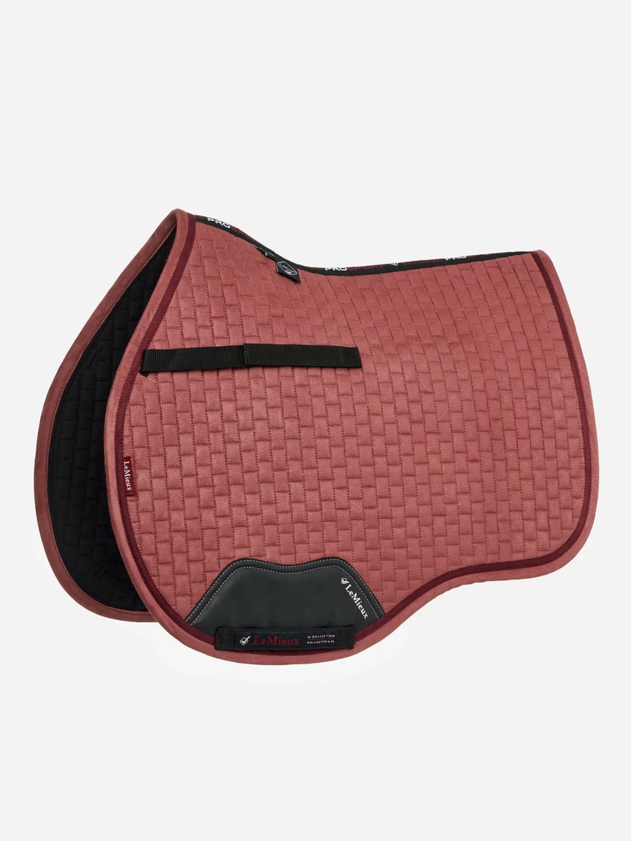 LeMieux Suede GP Square Orchid Equestrian Saddle Pad - Premium Horse Riding Gear