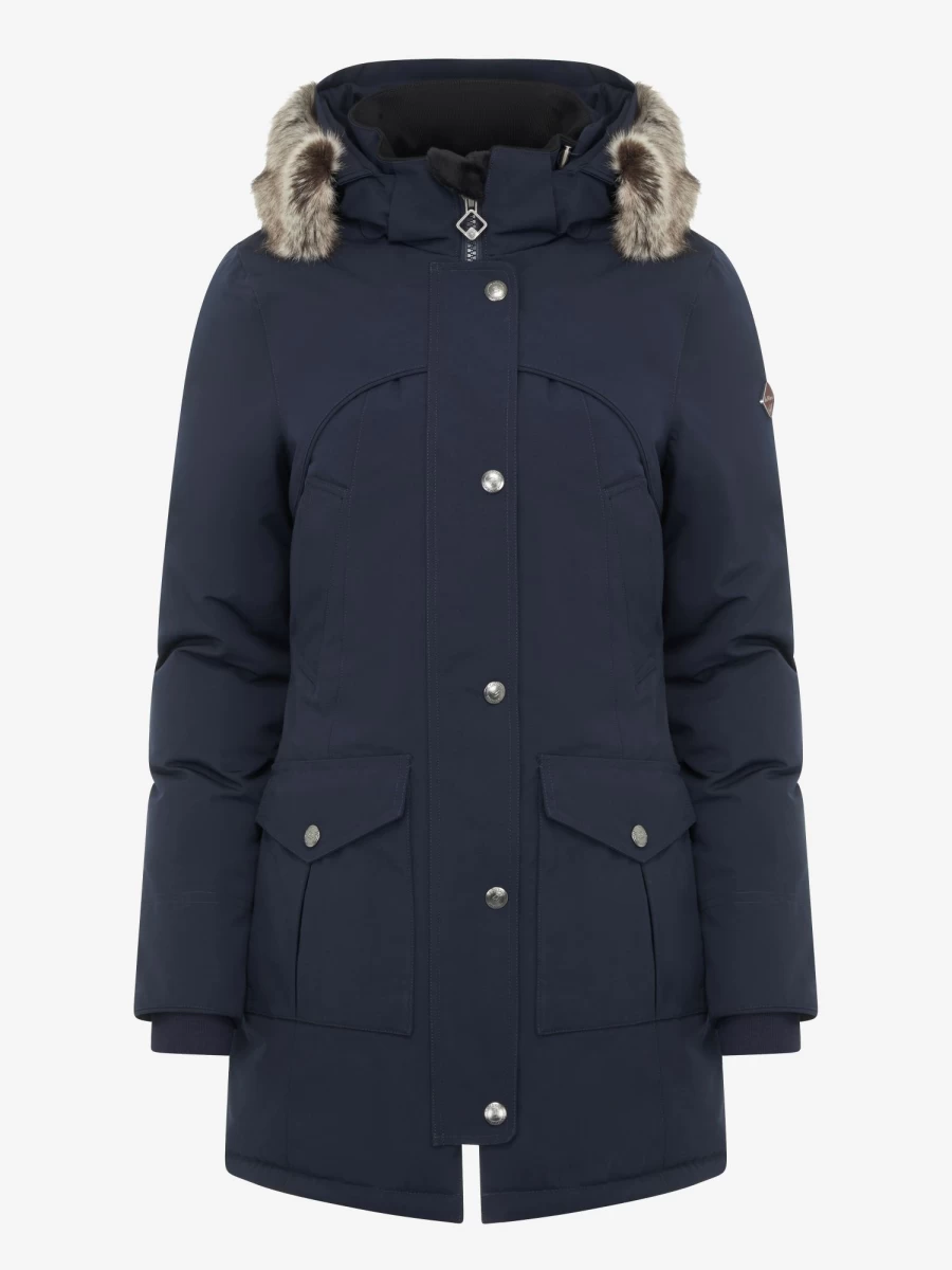 LeMieux Storm Coat Navy - Waterproof Equestrian Riding Jacket for Men & Women