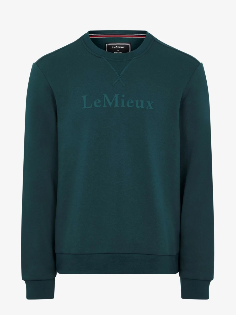 LeMieux Men's Spruce Green Elite Crewneck Sweatshirt - Soft Cotton Casual Pullover