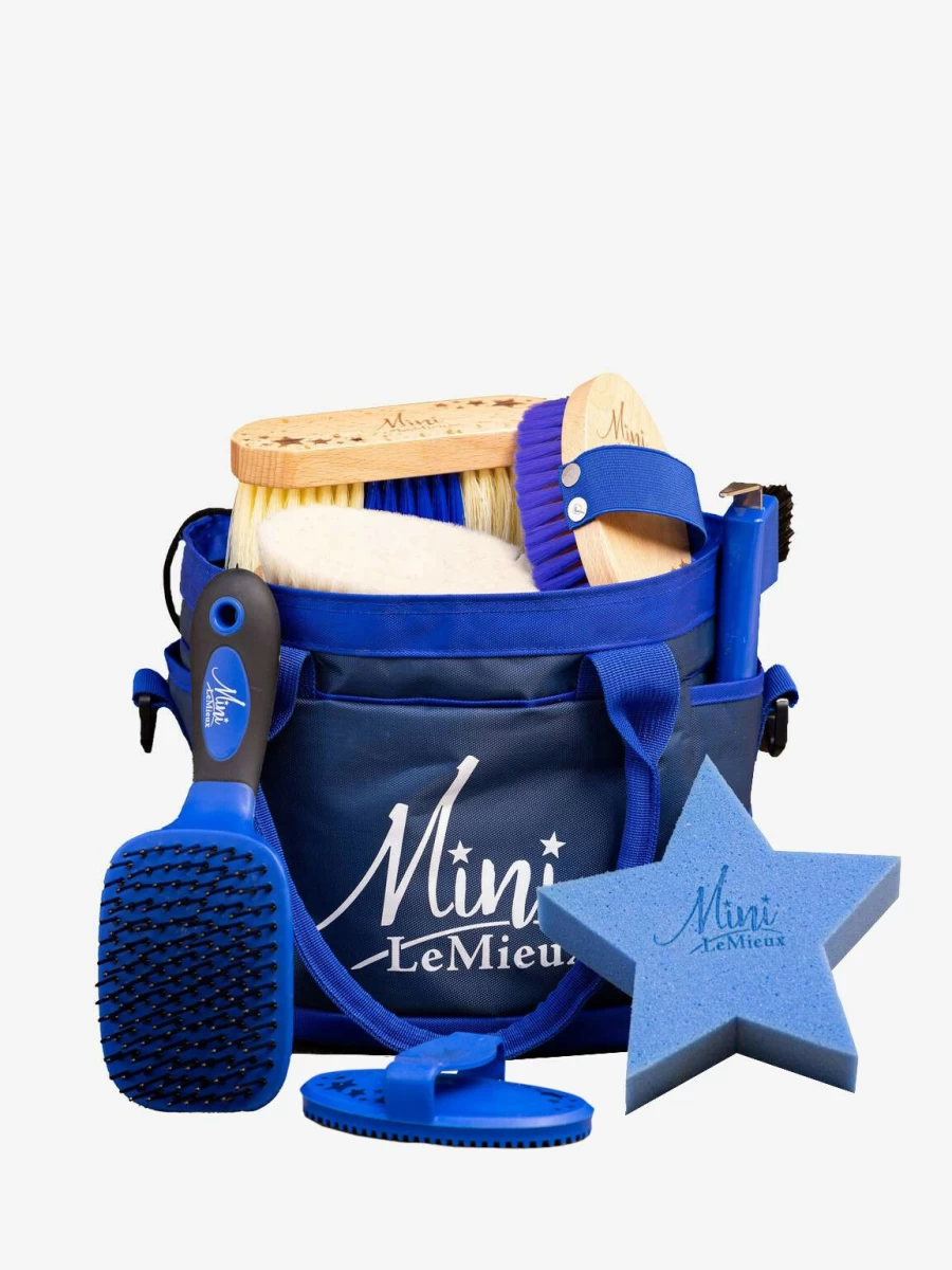 LeMieux Mini Grooming Set in Benetton Blue - Compact Horse Care Kit