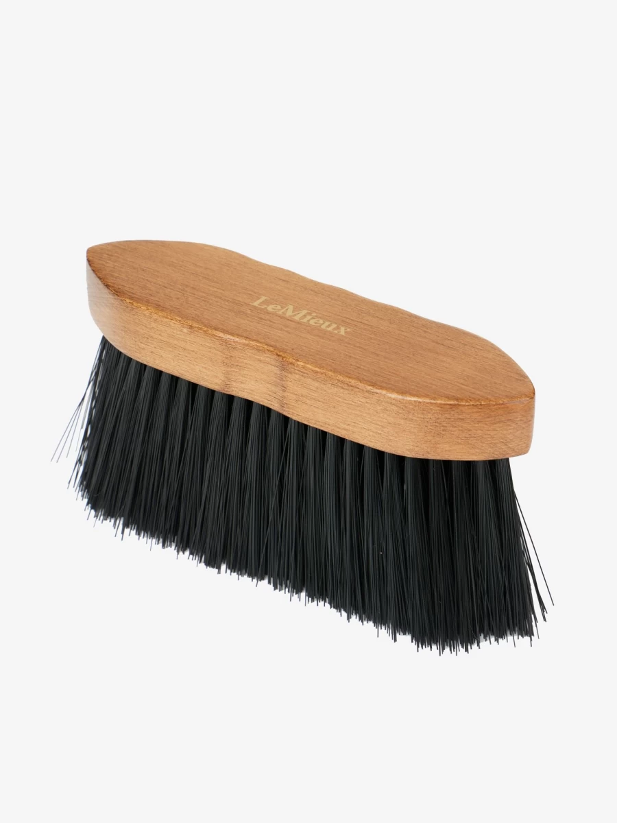 LeMieux Artisan Flick Brush - Premium Brown Horse Grooming Tool for Shine & Detailing