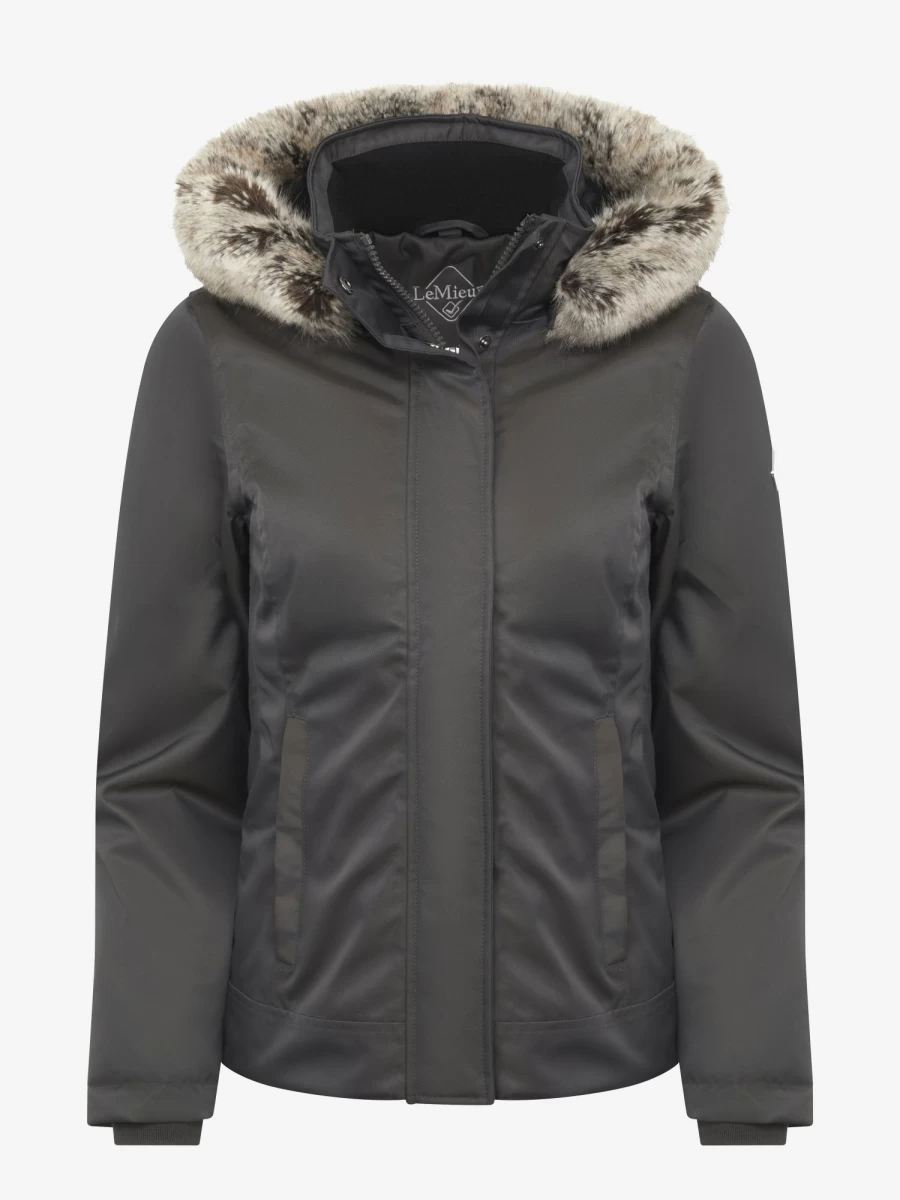LeMieux Waterproof Grey Short Coat for Equestrian & Outdoor Activities
