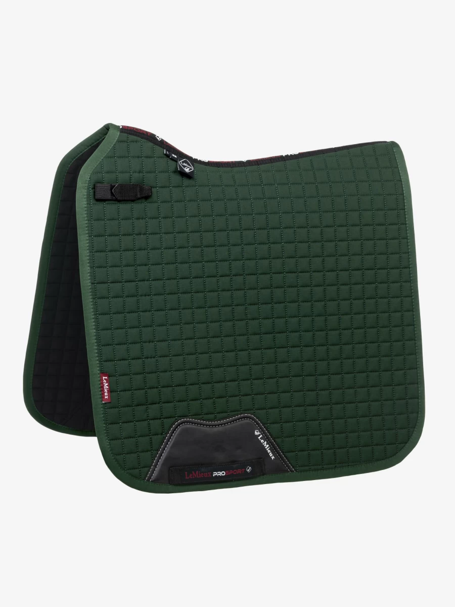 LeMieux Cotton Dressage Square Green Horse Riding Saddle Pad