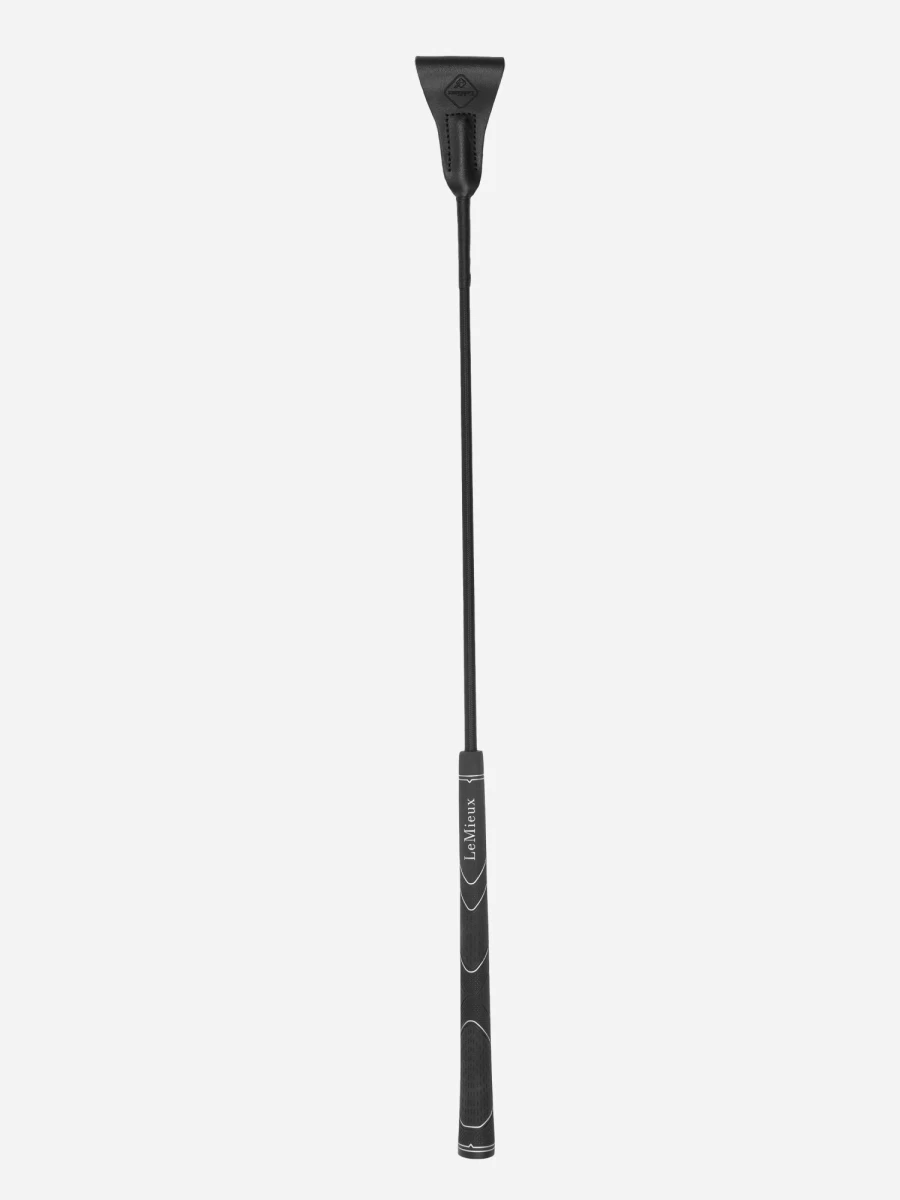 LeMieux Grip-Tek Jumping Whip - Black, One Size, Equestrian Training Whip for Horse Riding
