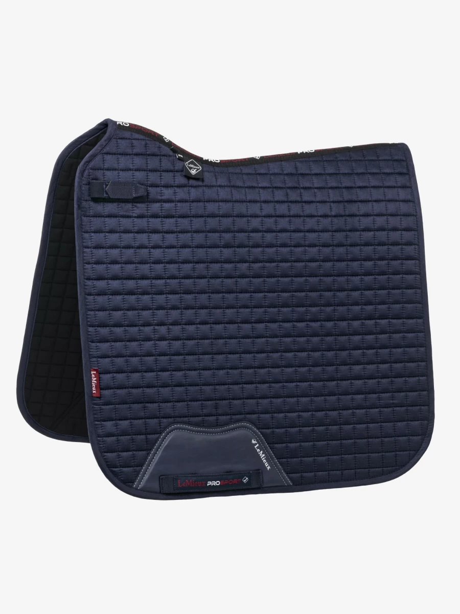 LeMieux Navy Suede Dressage Saddle Pad Square Contoured Horse Riding Equipment