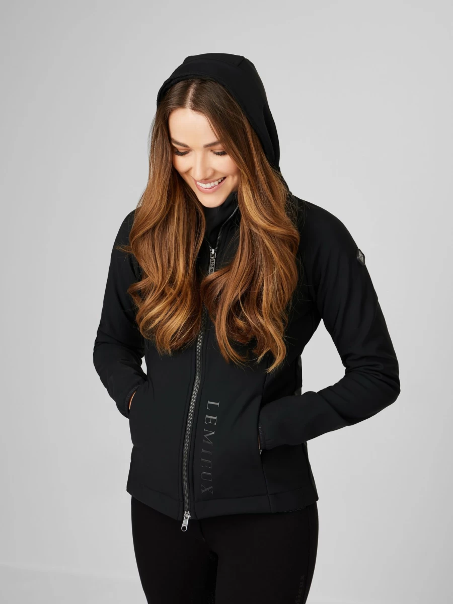 LeMieux Charlotte Waterproof Soft Shell Jacket for Women - Lightweight Windproof Winter Coat Black