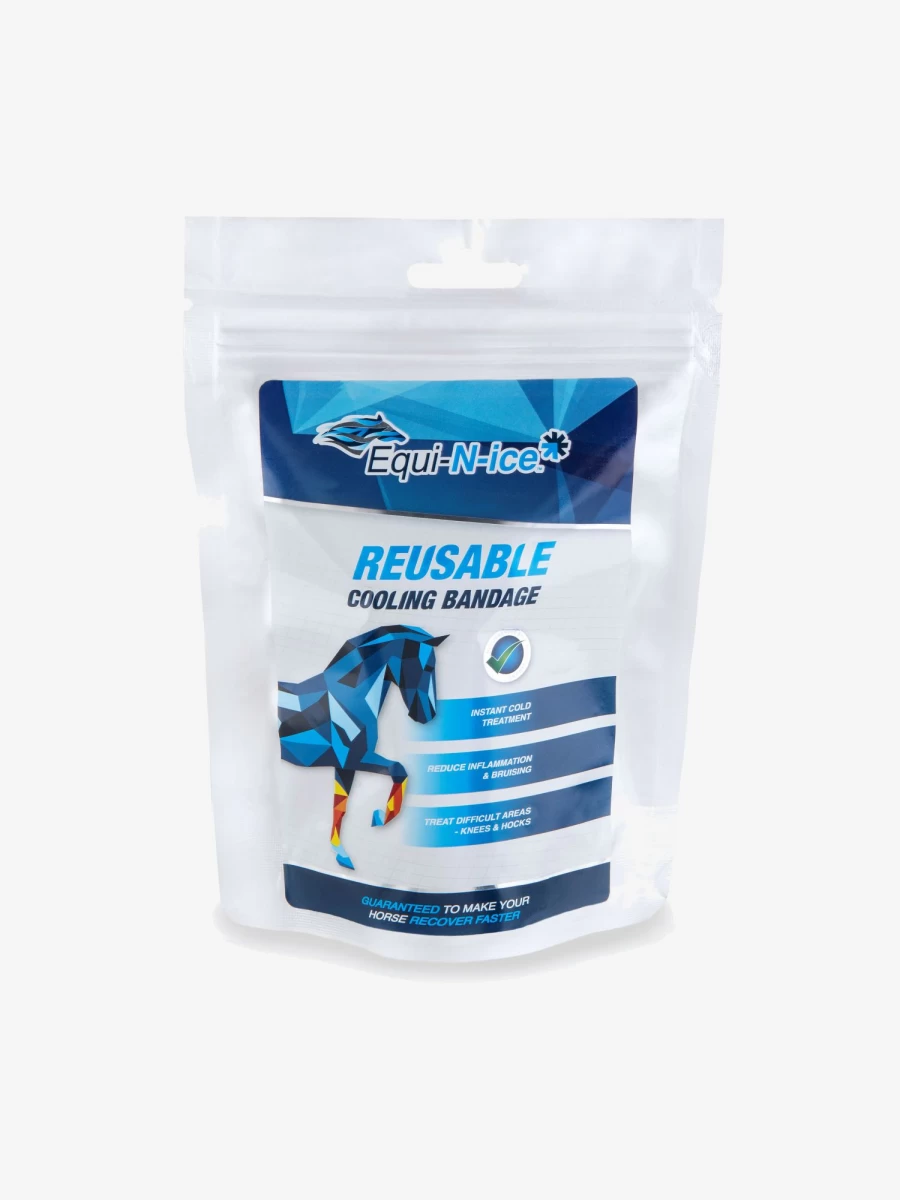 LeMieux Equi-N-Ice Cooling Horse Bandage - One Size Fit for Equine Therapy & Recovery