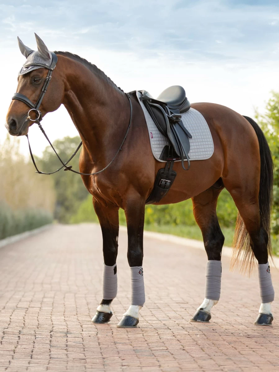 LeMieux Classic Grey Polo Bandages for Horses – Premium Equestrian Sports Wrap