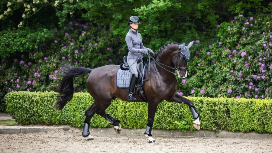 LeMieux Loire Classic Dressage Square Twilight Grey Equestrian Riding Wear
