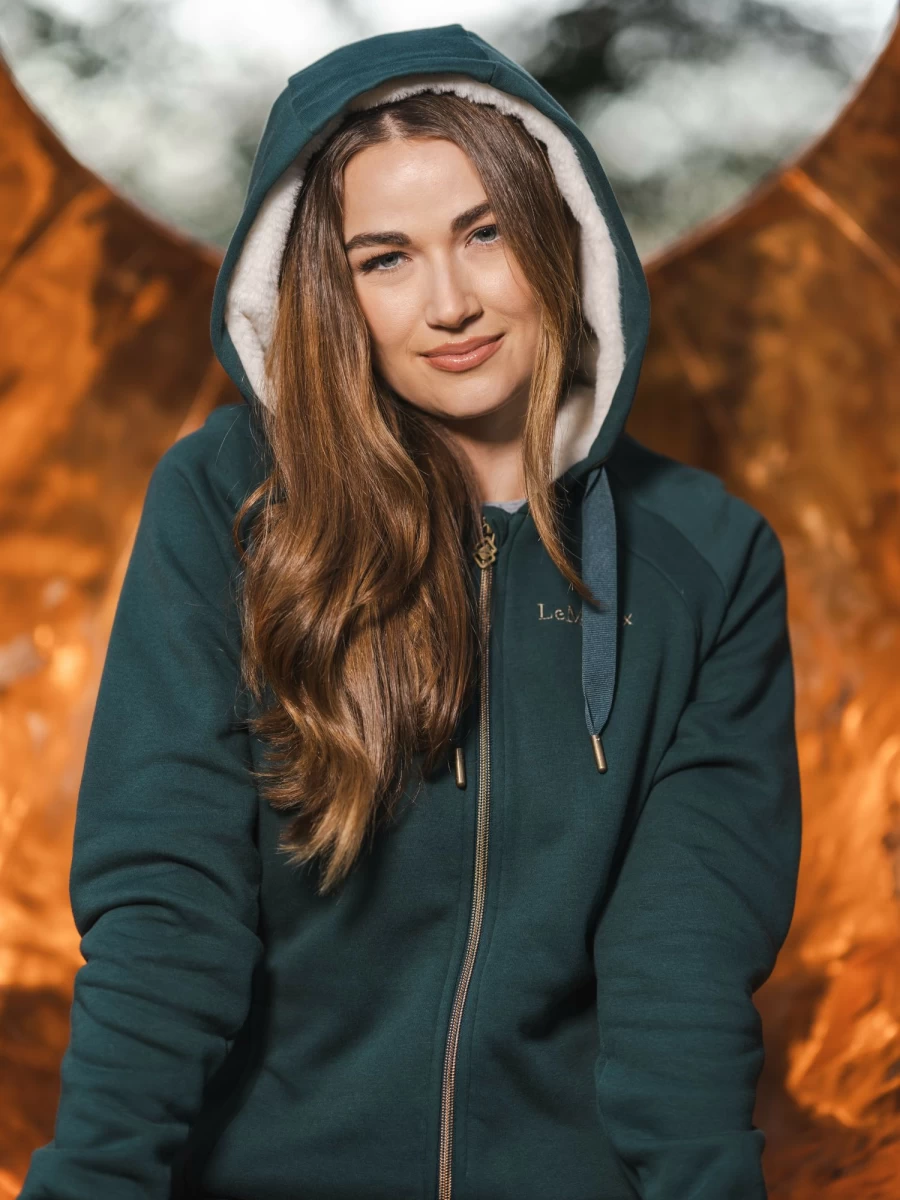 LeMieux Women's Spruce Sherpa-Lined Hoodie - Cozy Fleece Pullover with Hood