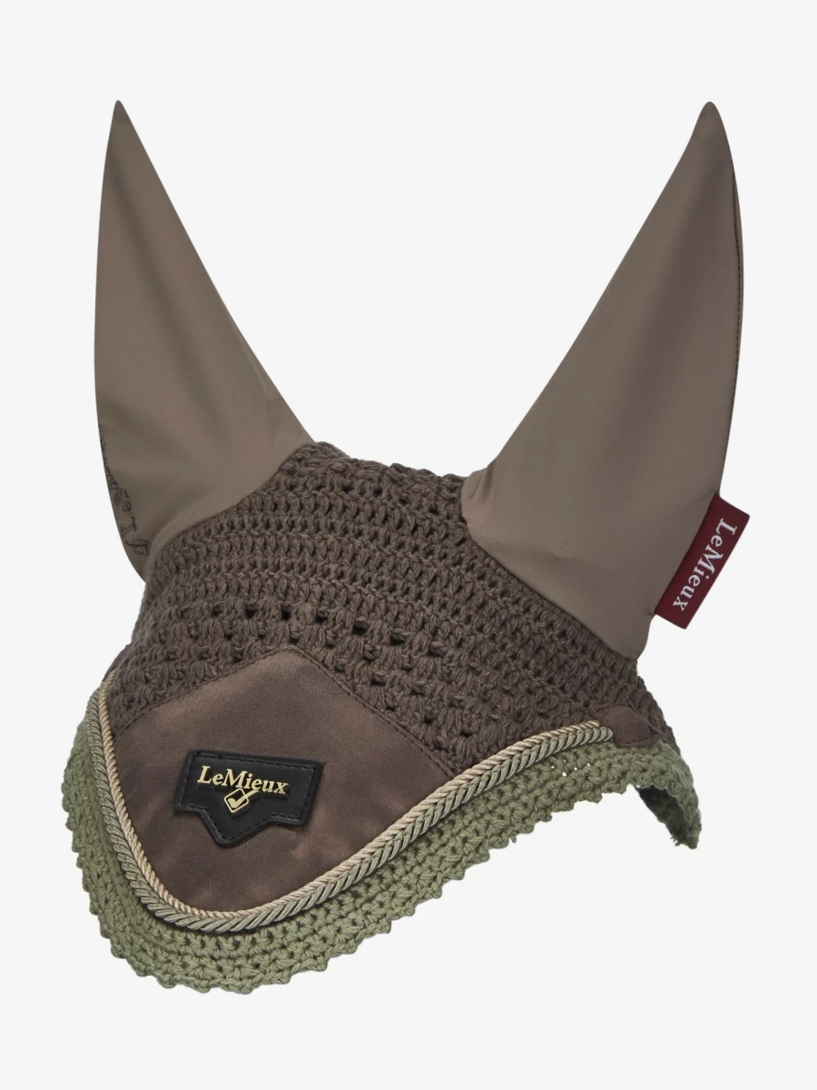 LeMieux Loire Fly Hood Walnut - Premium Equestrian Fly Hood for Horses