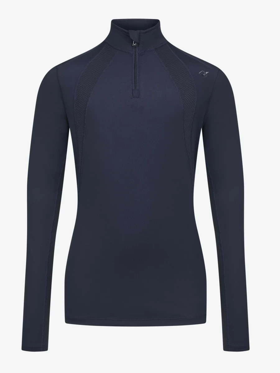 LeMieux Young Rider Mia Mesh Base Layer for Equestrian - Navy Performance Top