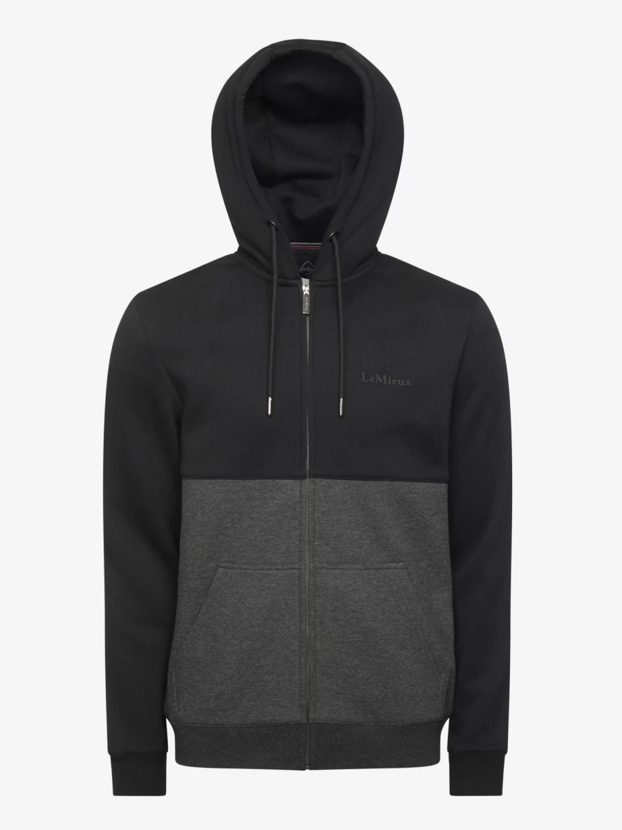 LeMieux Men's Elite Zip-Up Hoodie - Charcoal Marl Pullover for Casual & Athletic Wear