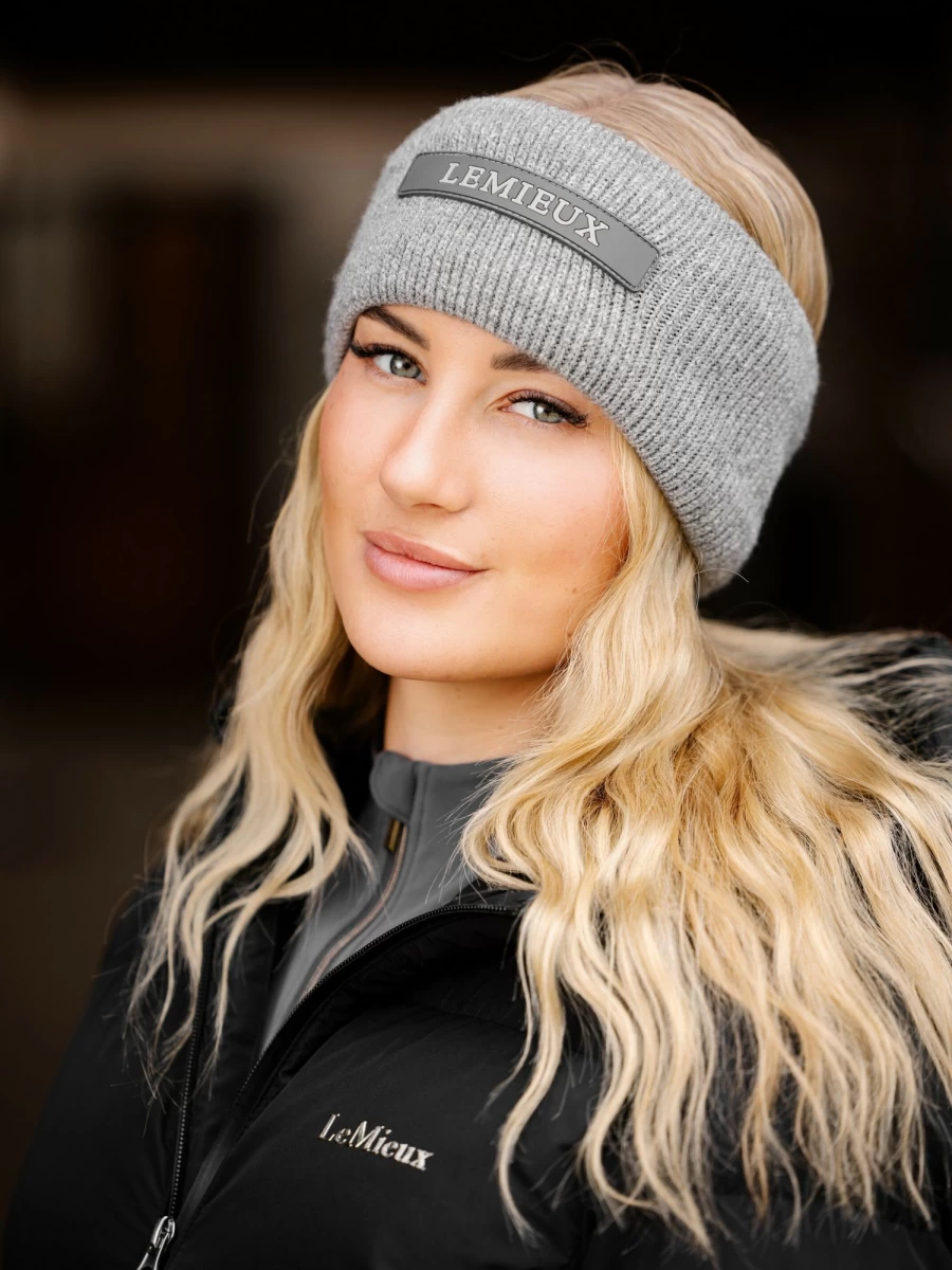 LeMieux Lumen Grey Adjustable Headband – One Size Fitness & Running Headwear