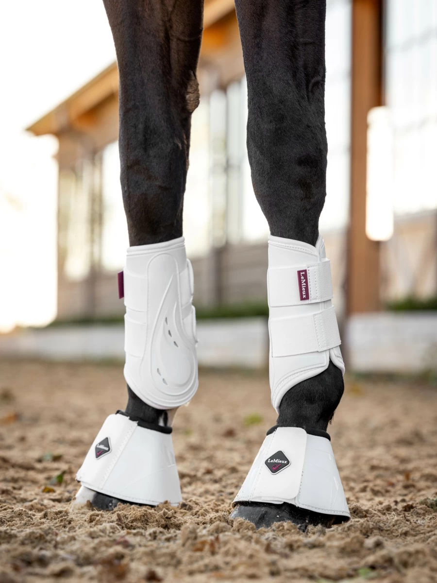 LeMieux ProShell Brushing Boots - White Horse Leg Protection