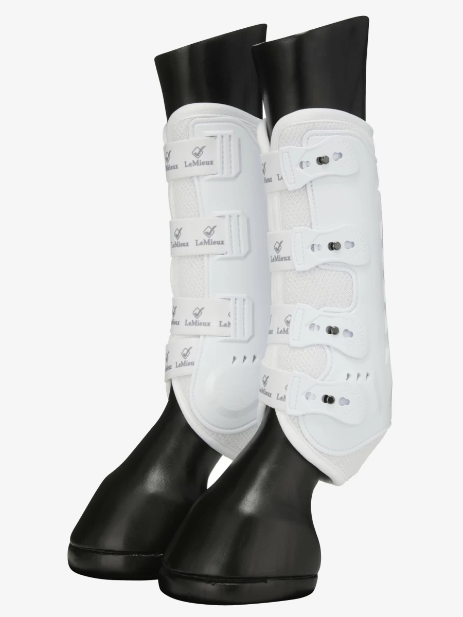 LeMieux Ultra Mesh White Snug Boots - Front Lace-Up Comfortable Women's Shoes