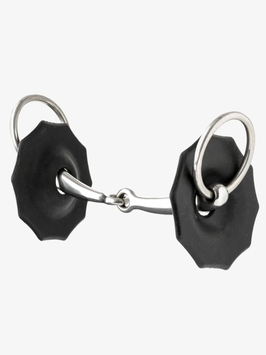LeMieux Contoured Black Rubber Bit Guards - One Size Equestrian Bit Protection