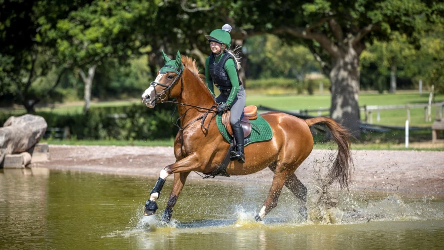 LeMieux Suede Close Contact Square Boots in Hunter Green – Equestrian Riding Boots for Women