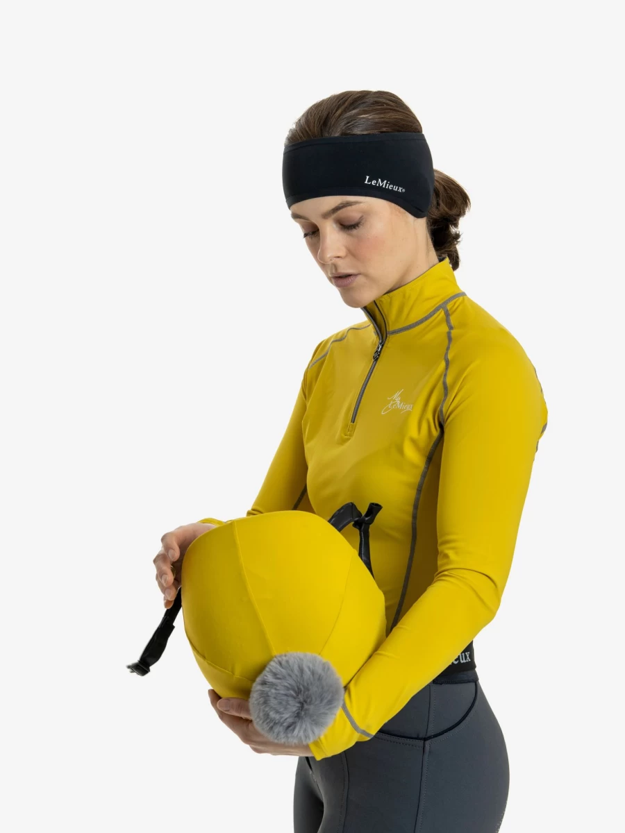 LeMieux Black Thermal Ear Warmer Headband - One Size Fleece Winter Headwrap for Men & Women